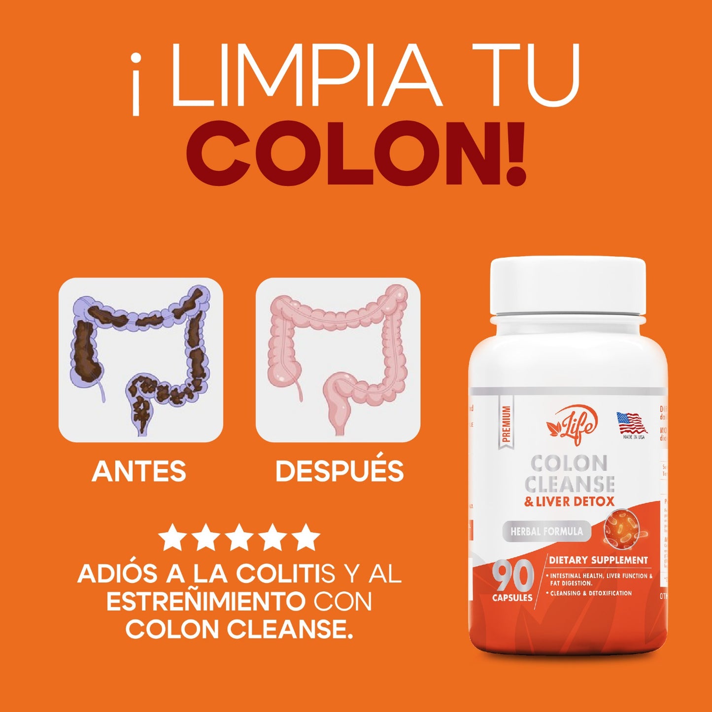 DETOX DE COLON 90 CÁPSULAS