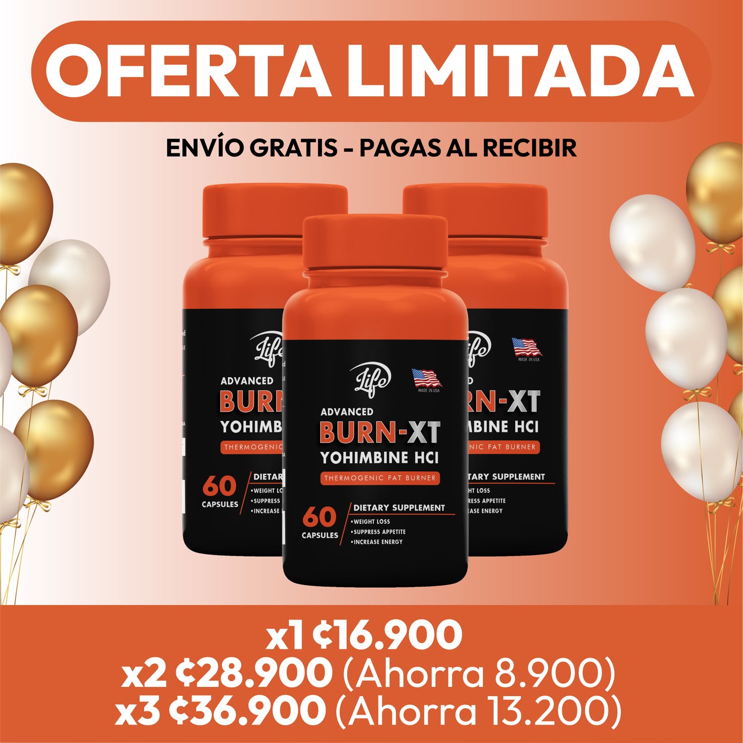 BURN XT QUEMADOR GRASA 60 CÁPSULAS
