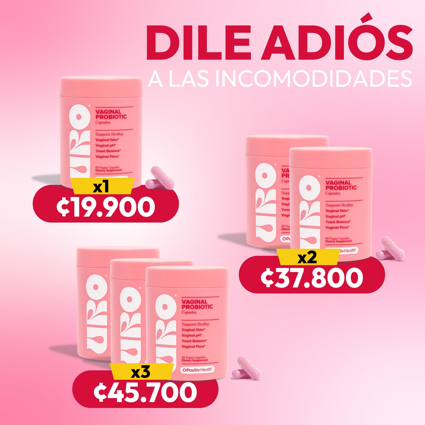URO PROBIÓTICOS Y PREBIÓTIVOS 60CÁP.