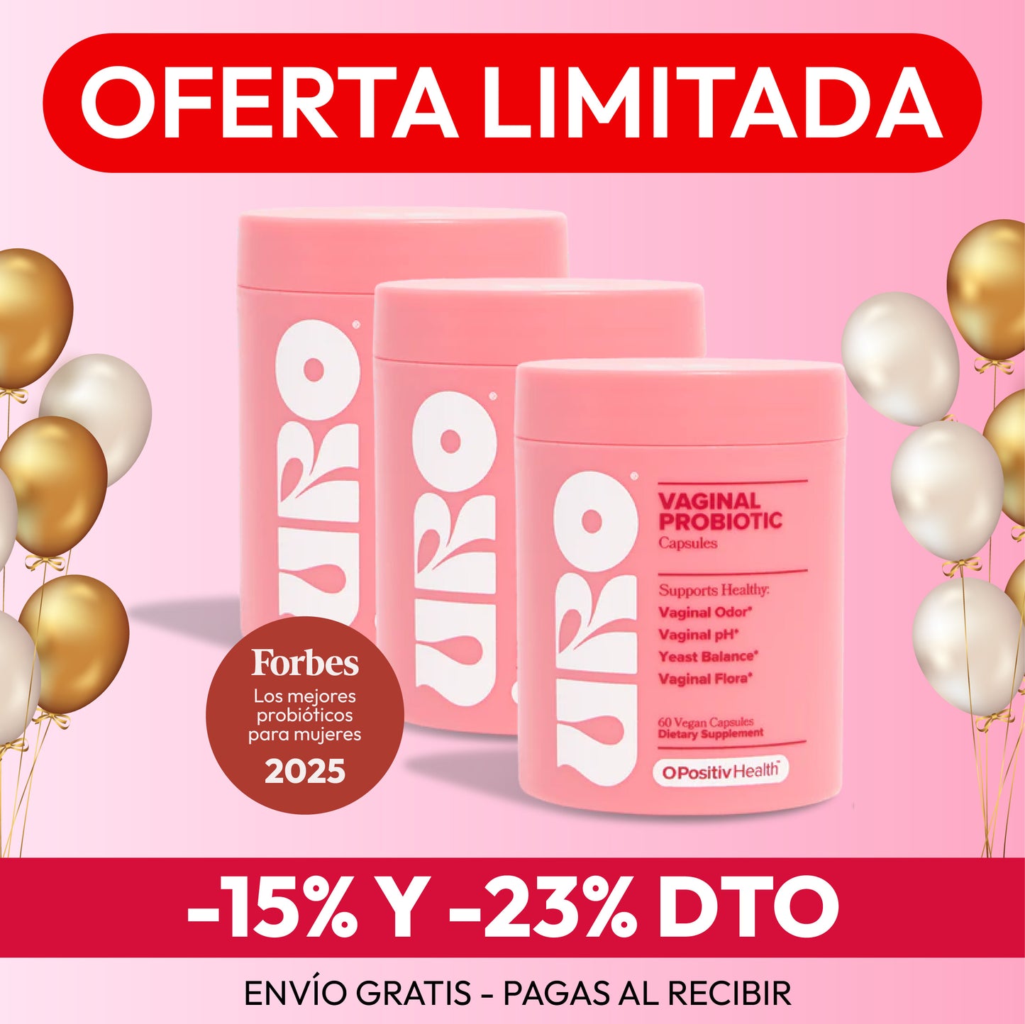 URO PROBIÓTICOS Y PREBIÓTIVOS 60CÁP.